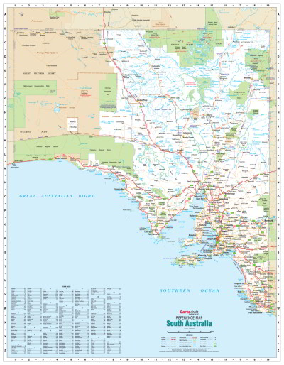 South Australia Reference Map Large