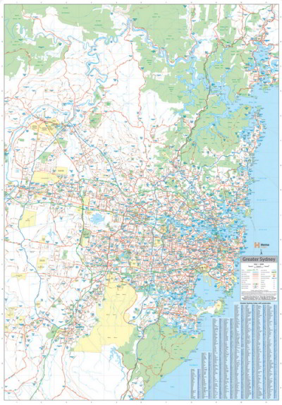 Laminated Wall Maps Nsw Greater Sydney Supermap Sydney Australia