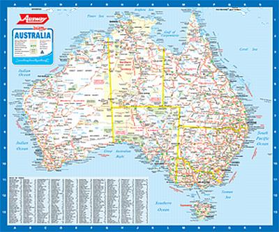 Ausway Australia Wall Map