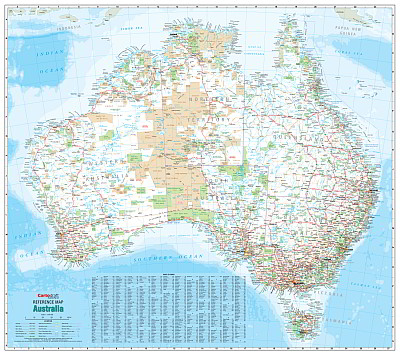 Australia Reference Map Large