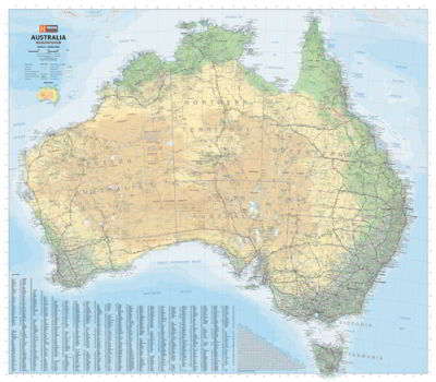 Australia Road & Terrain Mega Map