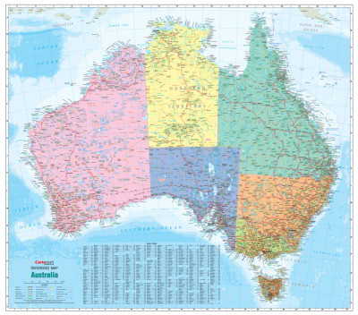 Australia Political Map 
