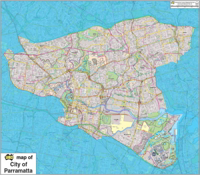 City of Parramatta Council LGA Map 1:15K