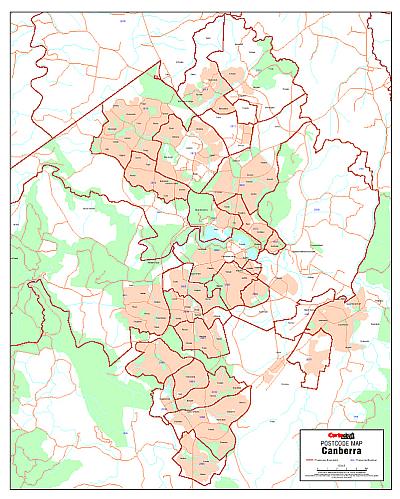 Canberra Postcode Map